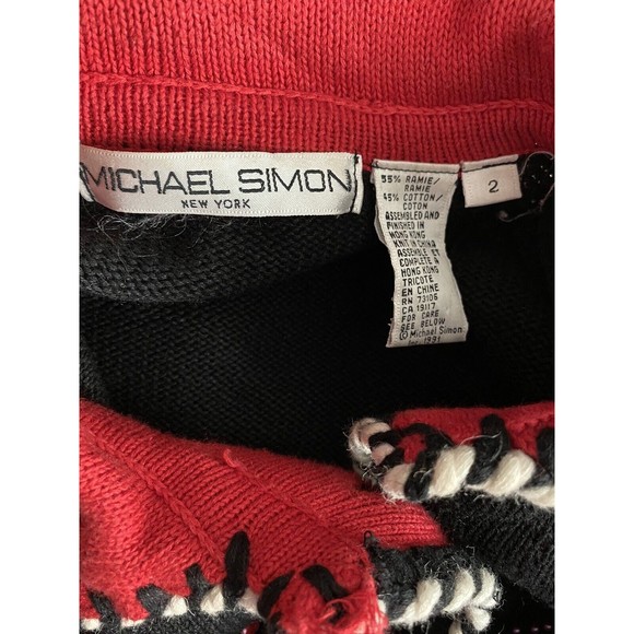 Michael Simon Vintage 90s Western Music Beaded Jewel Sweater Jacket Rockabilly 2 - Picture 7 of 11